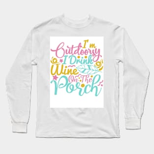 outdoor with wine Long Sleeve T-Shirt